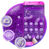 Purple Glitter Launcher Theme