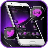 Purple Black Launcher Theme
