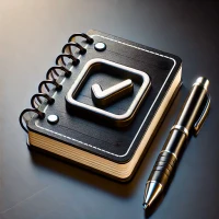 Black Notepad- Notes with lock